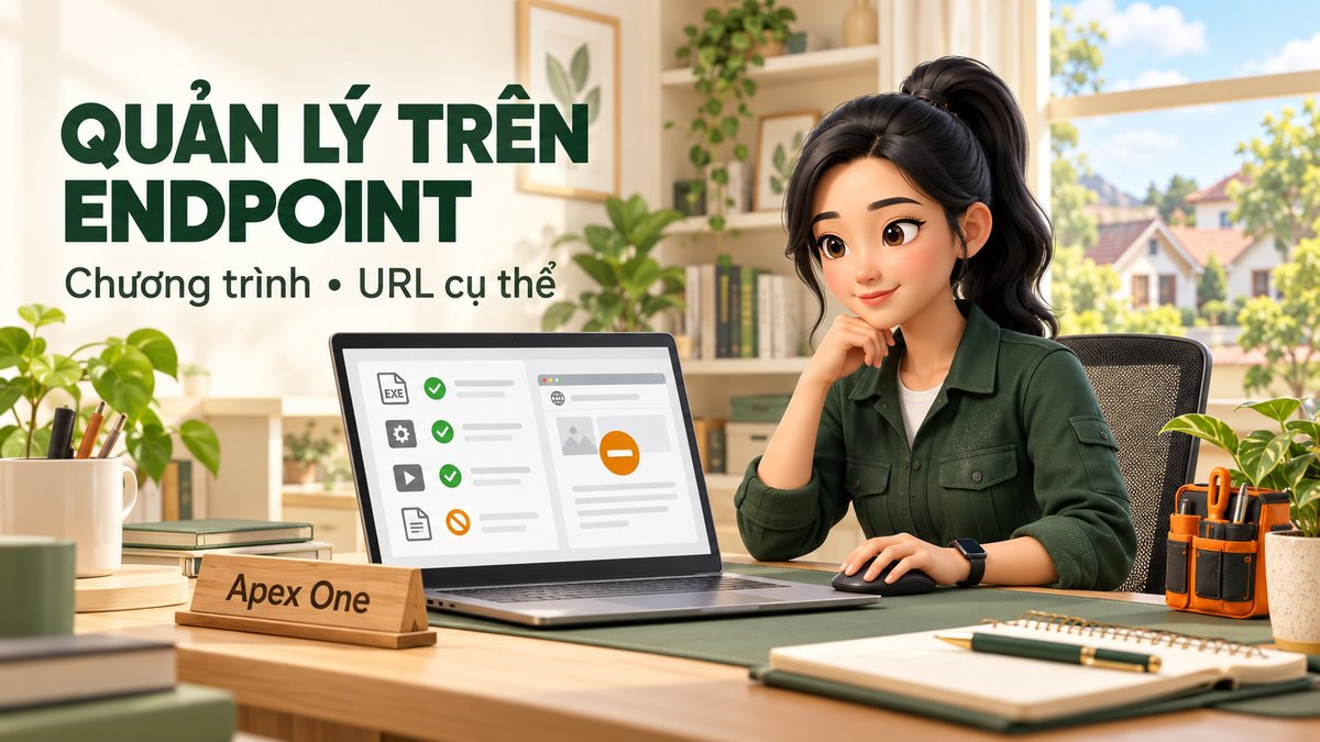 Apex One kiểm soát chương trình thực thi và các URL cụ thể trên endpoint.