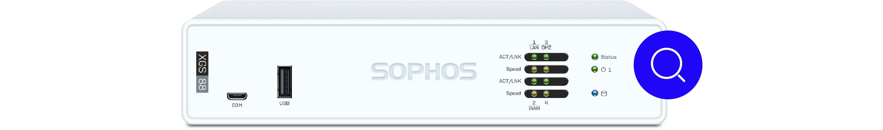 Thiết bị Sophos XGS 88 nhìn từ mặt trước